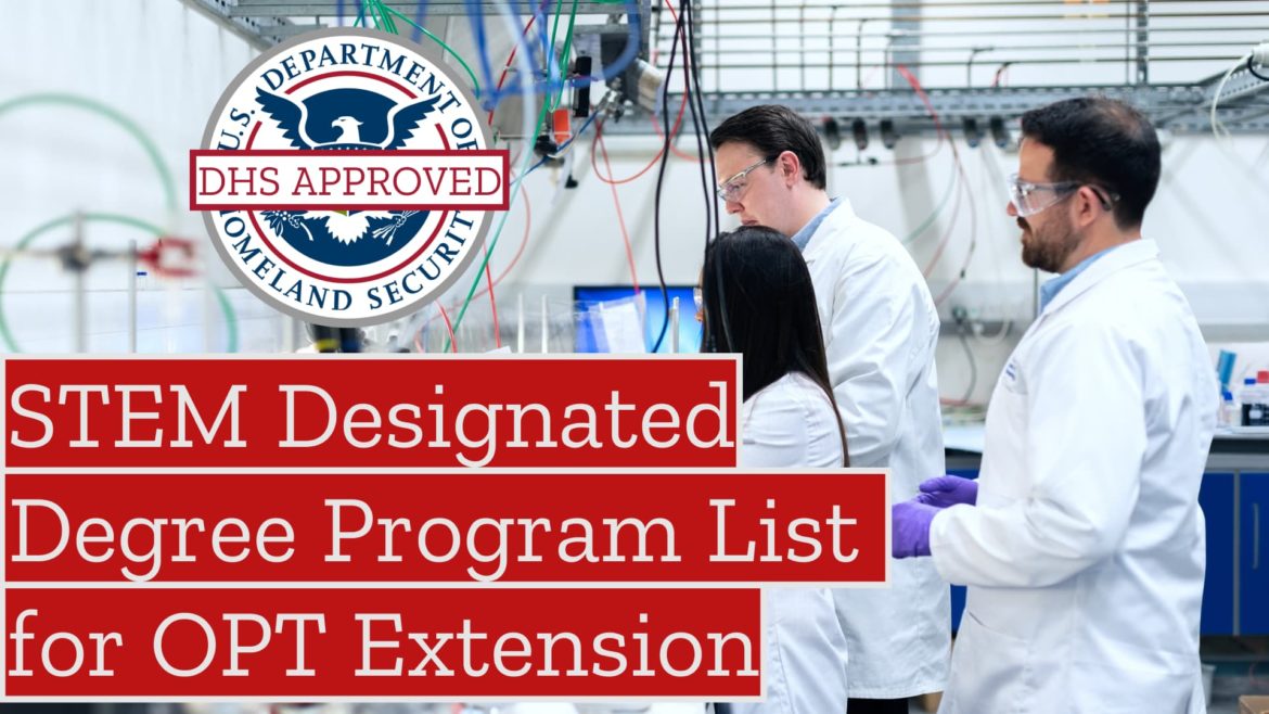 STEM Designated Degree Program List for OPT Extension